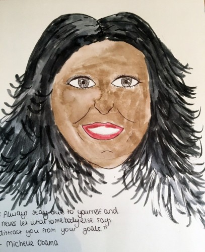 Sylvie McCarrol Yr 8 - Michelle Obama.JPG