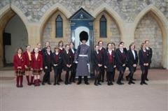 Girl choristers sing at Windsor Chapel