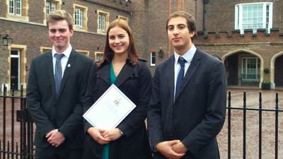 Gold DofE particpants presented at St James' Palace