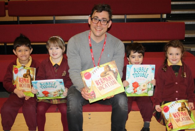 Infants create animated story with author, Tom Percival